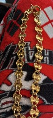 Vintage 1980’s Anne Klein Couture Gold Tone Knot Link Choker Necklace 17in