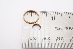 Vintage 10k Yellow Gold Childs Ring Textured Size 0.5 T8