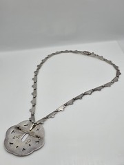 VTG MARGOT DE TAXCO MEXICO MODERNIST STERLING SILVER 925 ENAMEL NECKLACE