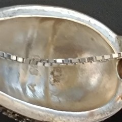 Egg Locket Necklace Vintage Sterling Silver Marcasite Secret Holder Compartment