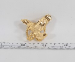 Flying Eagle Scarf Slide Gold Tone Patriotic Jewelry Bolo Beautiful! UNUSED