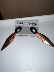 Edgar Bernie Vintage Metal Teardrop Pierced Earrings, Silver And Bronze Tone