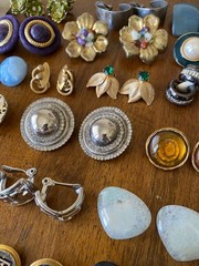 Big Clip-On Earrings Lot Vintage Modern All Wearable Jewelry Over 150 Pairs