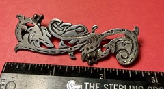 A Vintage Silver Brooch With .980 Parts Silver. Made In Taxco Mexico.