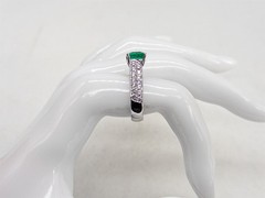 RARE Signed $10,000 3.50ct AAA+++ Colombian Emerald Diamond Platinum Ring 10g