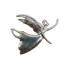 Angel Fairy Scatter Kindness Jewelry Pin Brooch Silver Tone