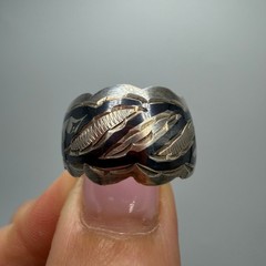 Rare Vintage USSR 875 Silver Kubachi Niello Ring Star Hallmark Size 9 2.79g