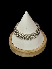 TRIFARI Crystal Baguette Rhinestones Rhodium Married Alfred Philippe Crown w/Box