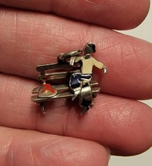 Choice Mid-Century Vintage Contemporary 3-D Sterling Silver Charms Articulated