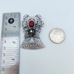 Vintage Kenneth Cole Angel Brooch Silver Tone Celestial Guardian Y2K Whimsy