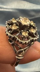 Vintage Mixed Lot of 17 Rings with Assorted Simulated Gemstones and Mixed Metals