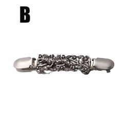 Vintage Flower Shawl & Cardigan Clip Brooch – Antique Zinc Alloy Sweater Collar