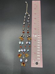 Freshwater Pearl and Teardrop Gemstone Bead Necklace