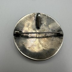 Vintage Silver Brooch Pin Pendant Aztec Modernist Design Thunderbird Eagle