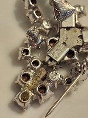 ISKIN Modular 3-in-1 Piece Convertible Brooch Pin & Clip Earrings 1940 Art Deco