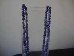 VINTAGE 1970s HANDMADE POLISHED LAPIS IRREGULAR BEADS 35″ ENDLESS NECKLACE
