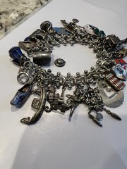 Vintage Sterling Silver World Traveler Charm Bracelet – Fully Loaded Multi-Char