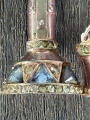 Anthony Aquilino Sterling Rhinestone Water Pump with Bucket 1947 Pin Brooch RARE