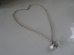 Vintage Sterling Large Pools of Light Crystal Necklace