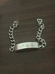 Overmarked Sterling Silver “Master” 8 Inch Military ID Bracelet 43g Please Read