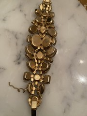 Juliana D&E Rhinestone Bracelet Brown Green 1960s Vintage Needs Repair AS IS WOW