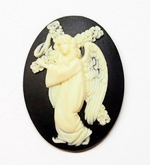 10 Different 40x30mm Victorian Beautiful Guardian Angel Cameos, All Very Nice