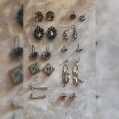 Vintage Rhinestone Earring Lot