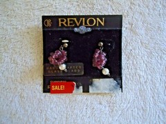 Vintage Revlon Hand Crafted Glass Beads Pair Of Earrings ” BEAUTIFUL PAIR “