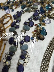 Vintage Unique Jewlery Lot Copper Wood Glass Metal Bead Necklaces