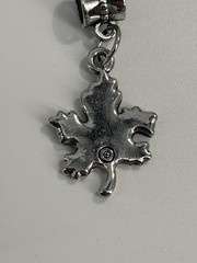 Vintage Maple Leaf Bracelet Charm Pendant Silver
