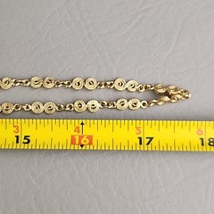 Vintage Vendome Chain Necklace Gold Tone Spirals Figure Eight 35″