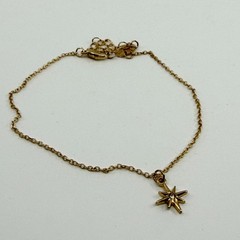 Gold Tone North Star Bracelet Celestial Charm Dainty Layering Boho Minimalist
