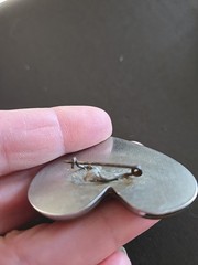 Antique Adjuntant General Sword Heart Lapel Pin Pendant