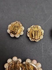 Lot Of 6 VTG faux pearl clip on earrings made in Japan please refer to photos
