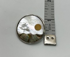 Vintage Southwestern Style Landscape Pin Brooch Jewelry