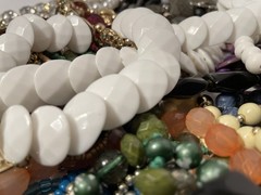4Lb Mixed Mystery Jewelry Lot Vintage Mod Boho Bead Necklaces Bracelets Earrings