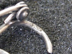 Vtg 835 Silver 3D Rose Bracelet Brooch Screw Back Earrings 3 pc Set Pin European