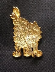 Scared Orange Cat Pin Brooch