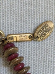 Vintage 17″ Miriam Haskell Egyptian Revival Necklace