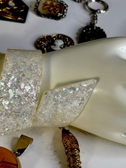 ANTIQUE ESTATE VICTORIAN JEWELRY LOT SOME WEARABLE 925 Czech GLASS Good To Fair