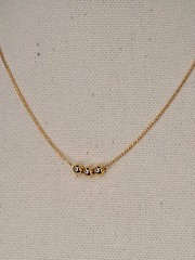 VTG Monet Gold Tone Bead Necklace NWT 15 Inch Rope Chain Minimalist 1980s Choker