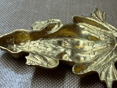 Vintage Raw Brass Frog Stamping 38mm Deep Relief Nature Jewelry Finding NOS USA
