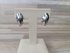 Estate Sterling Silver 925 Earrings Pierced Post Teardrop Shaped Earrings 15