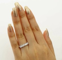 Art Deco Style Round 1.5Ct Lab Created Diamond 925 Silver Wedding Band Ring