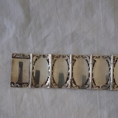 Sterling silver Niello Panel Bracelet Made In Siam