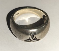 Vintage Massive Sterling Silver Celtic Knot Trefoil Ring Size P (17.75 mm)