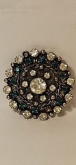 Francois (Coro) Brooch/Pendant Clear and green stones.