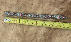 Antique Vintage Italian Micro Mosaic Floral Panel Bracelet Tile Mosaic 7” 5 Link