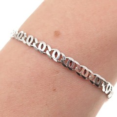 925 Sterling Silver Vintage Italy Anchor Mariner Link Bracelet 7.5″