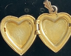 Vtg D’Aguanno Bros 10k Gold Filled Sterling Heart Shaped Locket/Pendant W/Chain